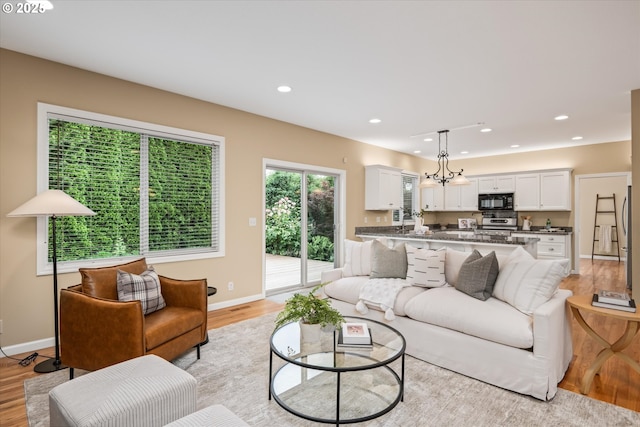 2053 Lakeview Dr, Eugene, OR 97408 - living area with light wood-style floors and recessed lighting