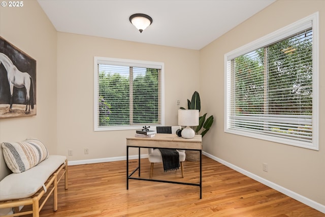2053 Lakeview Dr, Eugene, OR 97408 - office area with light wood-type flooring and baseboards