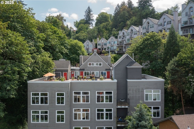 1910 SW 18th Ave Unit 34, Portland, OR 97201 - rear view of property with a residential view