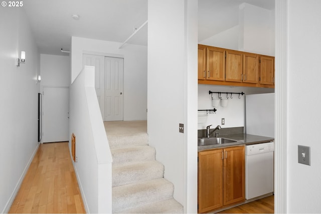 1910 SW 18th Ave Unit 34, Portland, OR 97201 - staircase with wood finished floors