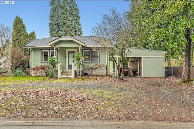 view of front of house with a carport