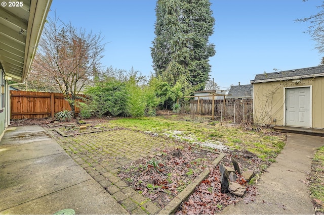 view of yard featuring a patio