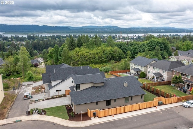 750 N V St, Washougal, WA 98671 - aerial view of residential area featuring a water and mountain view