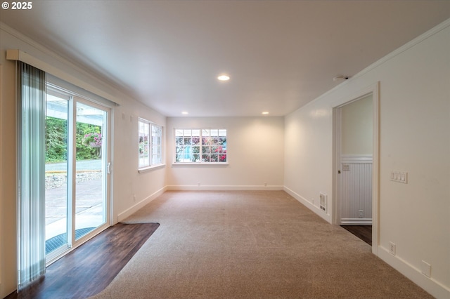 88771 Tokyo Ln, Bandon, OR 97411 - carpeted empty room featuring recessed lighting and baseboards