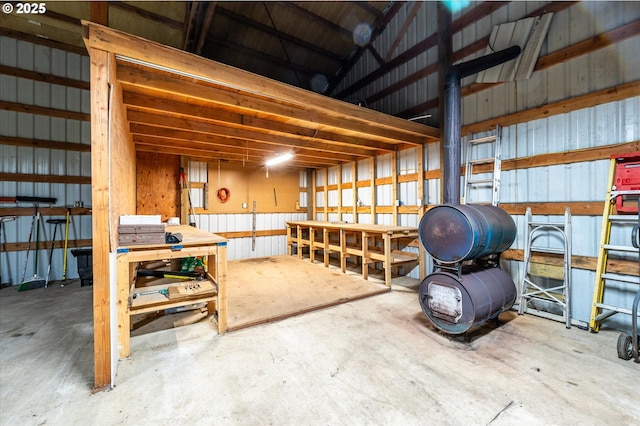 88771 Tokyo Ln, Bandon, OR 97411 - basement featuring a workshop area and metal wall
