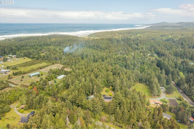 88771 Tokyo Ln, Bandon, OR 97411 - aerial view of property and surrounding area with a heavily wooded area and a nearby body of water