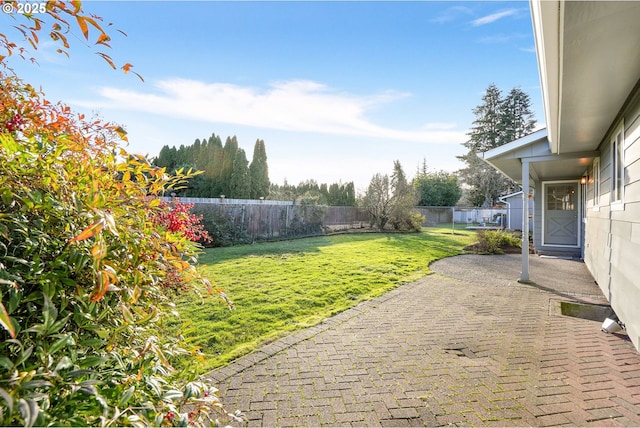 view of yard featuring a patio