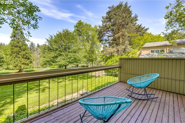 1745 NW Lakeway Ln, Beaverton, OR 97006 - deck with a yard and view of scattered trees