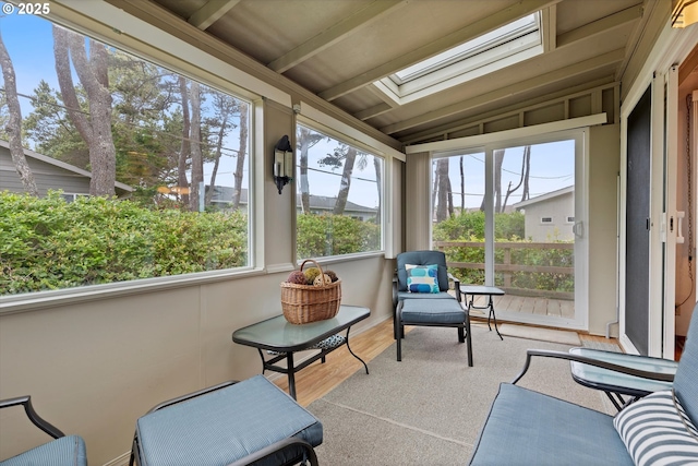 320 El Rotundo Ave, Lincoln City, OR 97367 - sunroom / solarium with a skylight and wood finished floors
