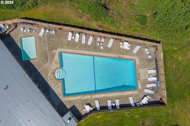 320 El Rotundo Ave, Lincoln City, OR 97367 - drone / aerial view of a pool area