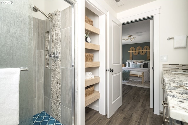 2005 SW Stella Way, Troutdale, OR 97060 - ensuite bathroom with tiled shower and wood finished floors