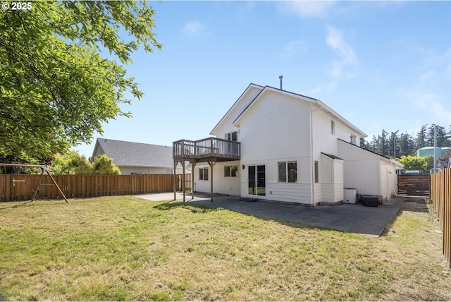 2005 SW Stella Way, Troutdale, OR 97060 - rear view of house with a patio and a deck