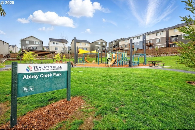 7698 NW Catalpa St, Portland, OR 97229 - community playground featuring a residential view