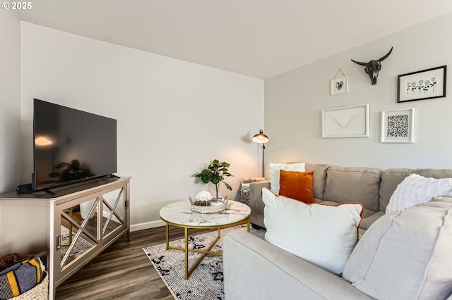 7151 SW Sagert St Unit 101, Tualatin, OR 97062 - living area featuring wood finished floors and baseboards
