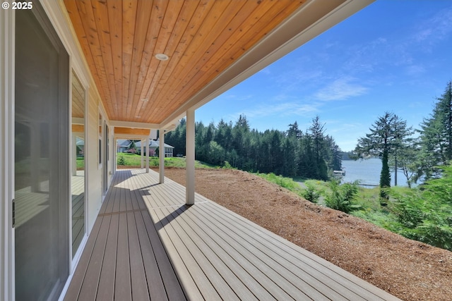 83594 Sauter Dr, Florence, OR 97439 - wooden deck featuring a water view