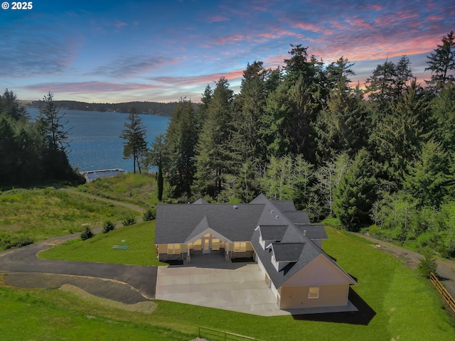 83594 Sauter Dr, Florence, OR 97439 - aerial view at dusk of a water view