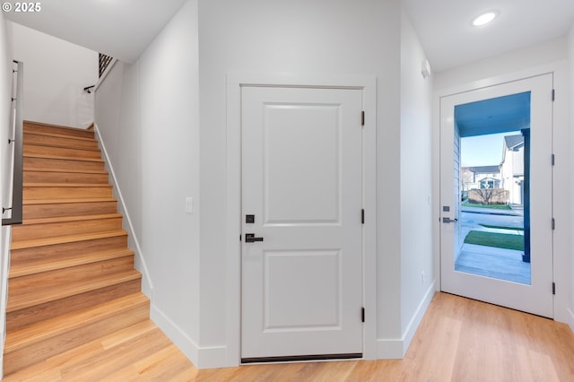 interior space featuring light wood-type flooring