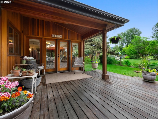 24880 E Arrah Wanna Blvd, Welches, OR 97067 - wooden deck with a lawn