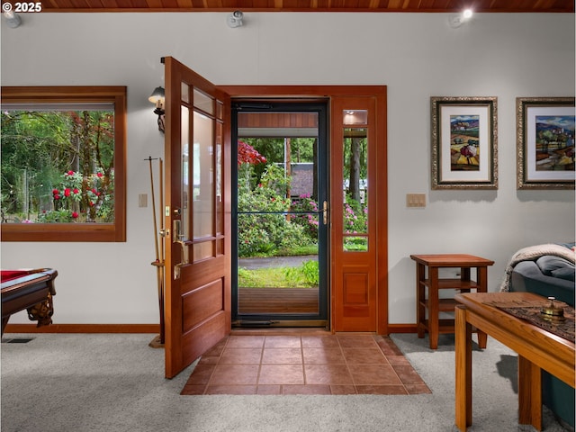 24880 E Arrah Wanna Blvd, Welches, OR 97067 - carpeted foyer entrance featuring plenty of natural light and baseboards