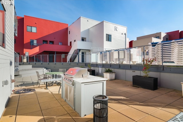 view of patio / terrace featuring area for grilling and grilling area