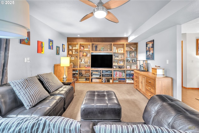 10795 SE 93rd Ct, Happy Valley, OR 97086 - living room featuring ceiling fan and carpet