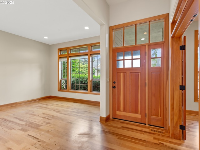 1466 NE 15th Ave, Canby, OR 97013 - entryway with light wood-style flooring and recessed lighting
