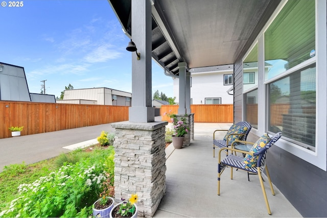 view of patio / terrace with a fenced backyard