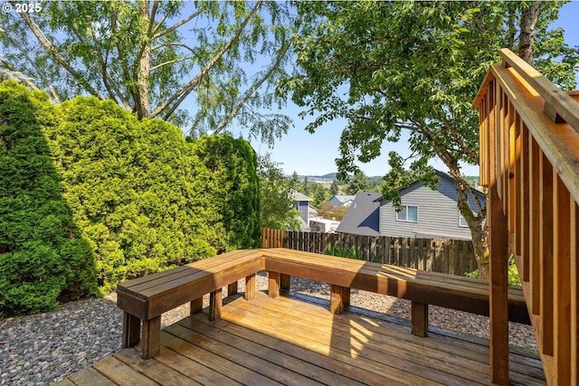 16917 SE Dunhill Loop, Damascus, OR 97089 - wooden terrace with a fenced backyard and a mountain view