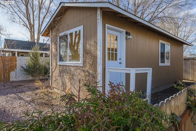 view of outdoor structure