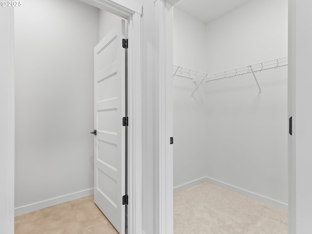 view of walk in closet