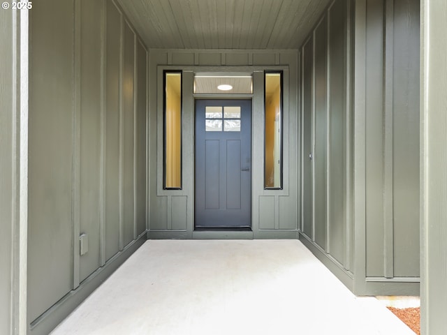 view of exterior entry