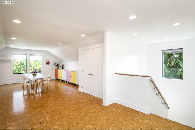 3419 SE Woodward St, Portland, OR 97202 - dining room featuring recessed lighting and vaulted ceiling