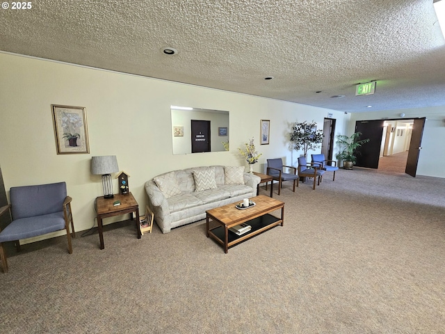 950 Evergreen Rd Unit 207, Woodburn, OR 97071 - living area featuring carpet floors and a textured ceiling