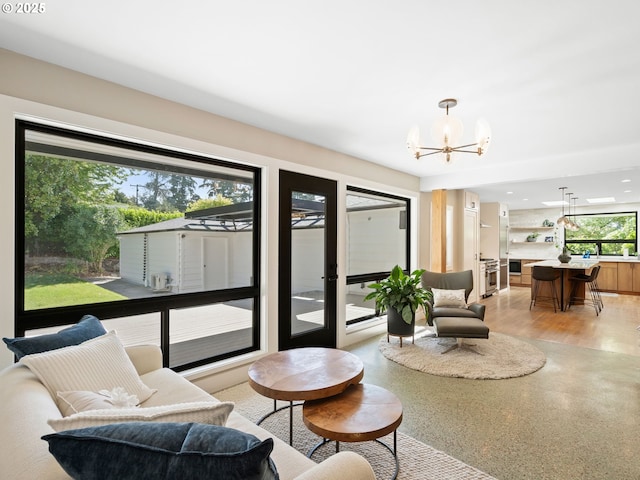 3440 SW 100th Ave, Portland, OR 97225 - living room with a chandelier