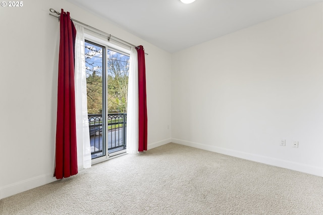 view of carpeted empty room