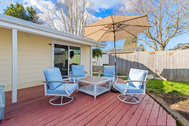 wooden deck with fence