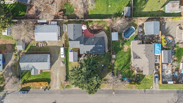 aerial view featuring a residential view