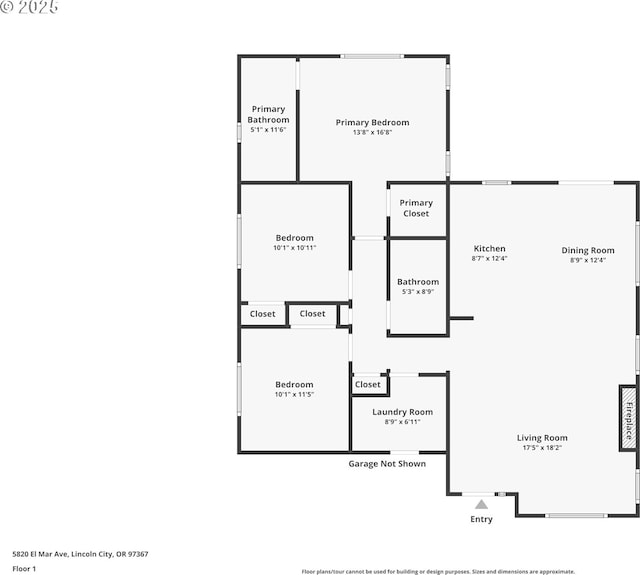 5820 El Mar Ave, Lincoln City, OR 97367 - home floor plan