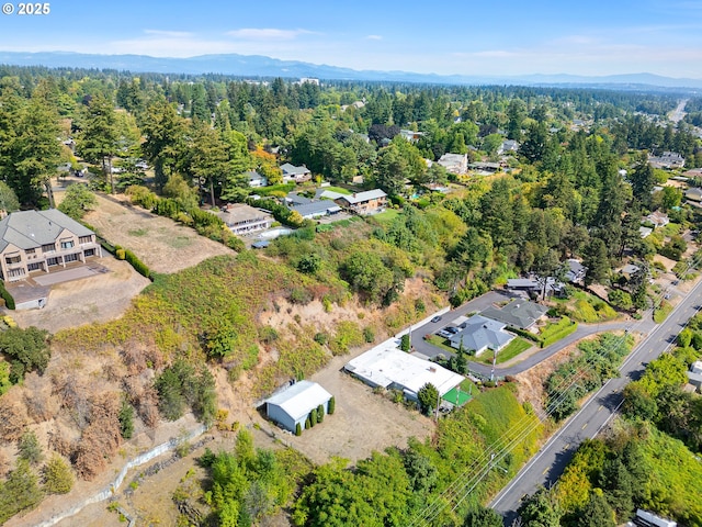 6002 E Evergreen Blvd, Vancouver, WA 98661 - drone / aerial view of a heavily wooded area and a mountain backdrop