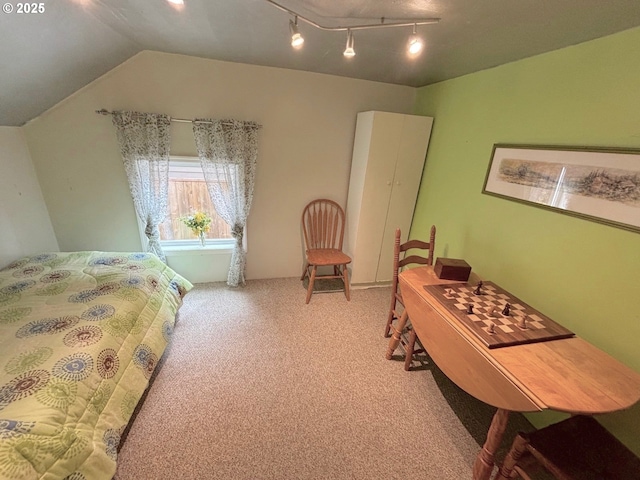 8650 SW Turquoise Loop, Beaverton, OR 97007 - bedroom featuring light carpet and vaulted ceiling