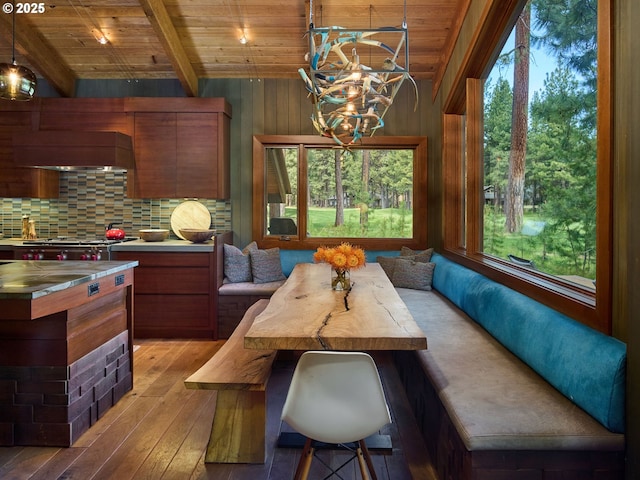71183 Bracken Ln Unit Gh76, Black Butte Ranch, OR 97759 - dining space featuring wooden ceiling, breakfast area, and light wood-style floors