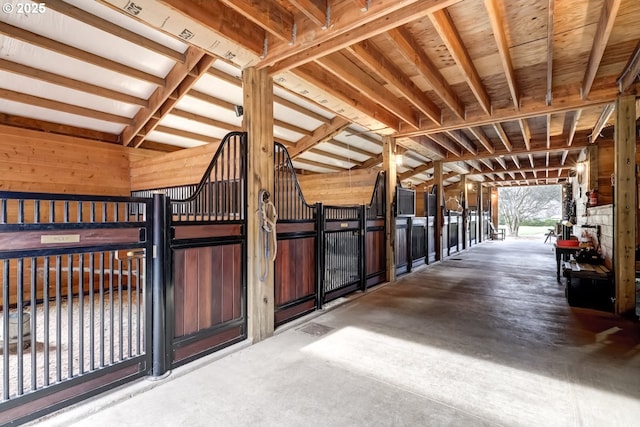 view of horse barn