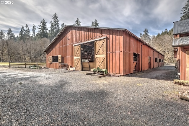 view of stable