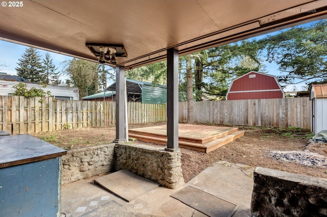 view of patio / terrace with a wooden deck