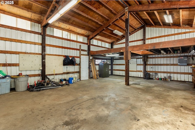 garage with water heater