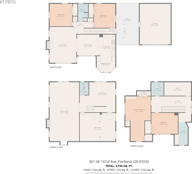 421 SE 141st Ave, Portland, OR 97233 - floor plan / room layout