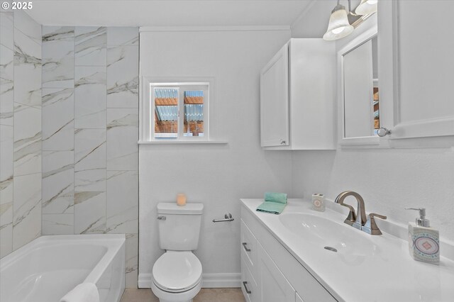 521 21st Ave, Longview, WA 98632 - full bathroom with vanity, toilet, and bathtub / shower combination