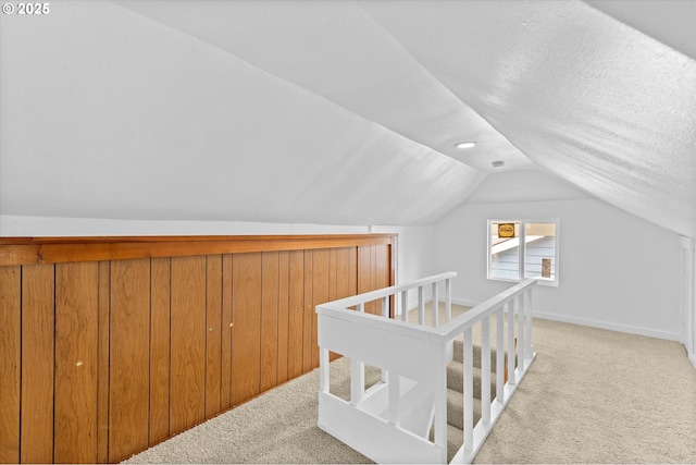 521 21st Ave, Longview, WA 98632 - bonus room featuring light colored carpet, lofted ceiling, and a textured ceiling