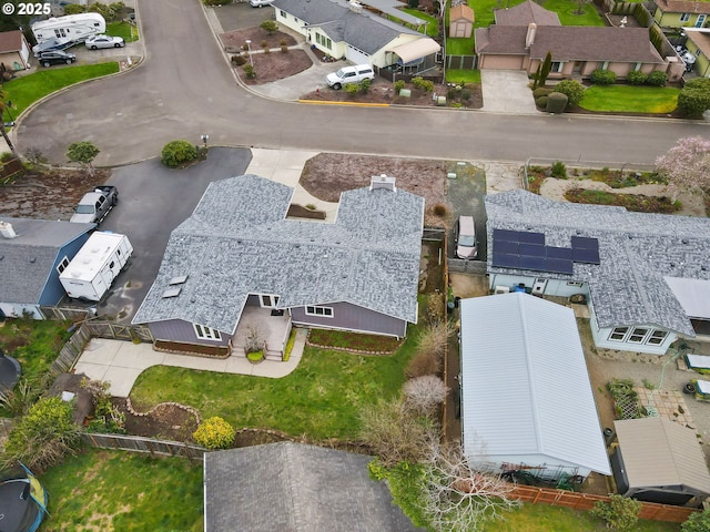 drone / aerial view with a residential view