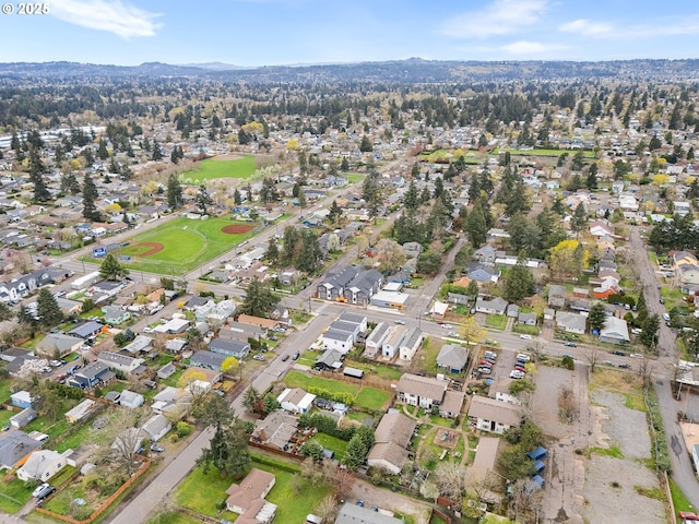 bird's eye view featuring a residential view